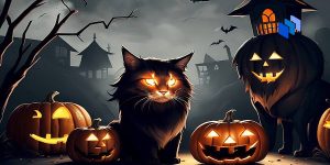 Cats and Pumpkins at Halloween
