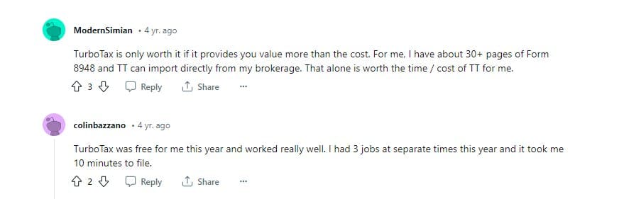 TurboTax Reviews Reddit