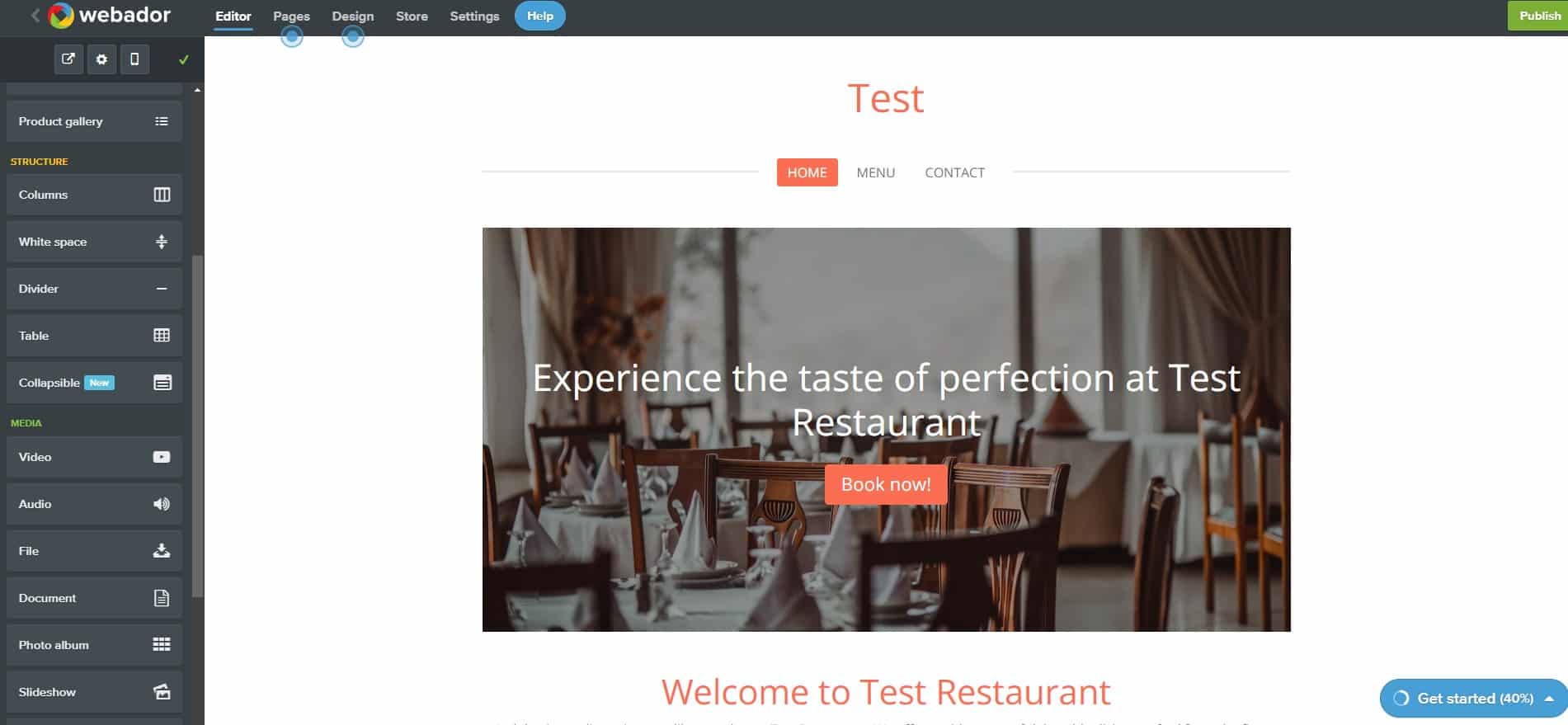 Webador website builder 