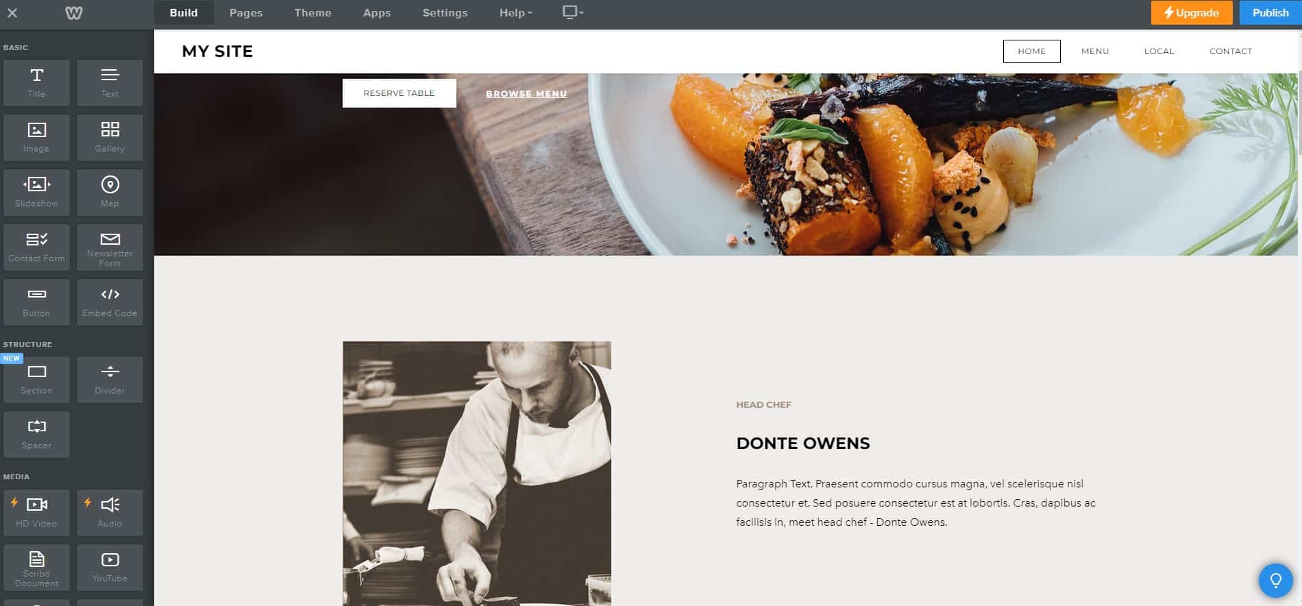 Weebly website builder