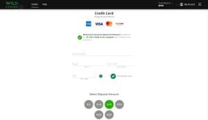 Wild Casino Credit Card Deposit