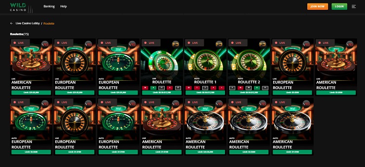 Wild Casino Step 3 Play Live Roulette