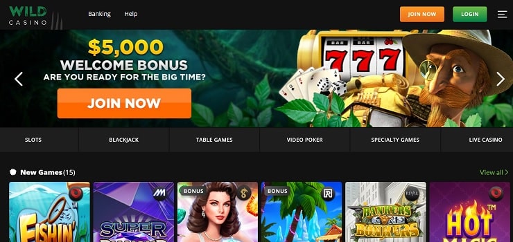 Wild Casino best Massachusetts online casino