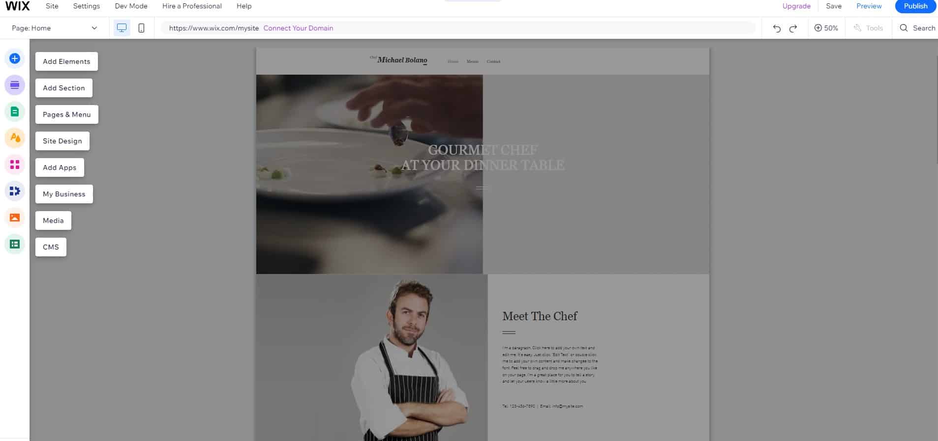 Wix website builder