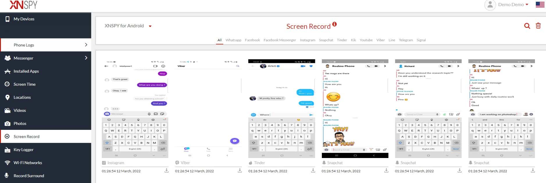 XNSPY screen recorder