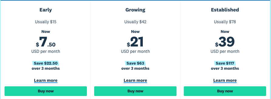 Image presenting a detailed overview of Xero's accounting software pricing tiers, highlighting the features, benefits, and costs associated with each plan.