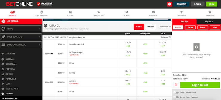 betonline uefa cl betting