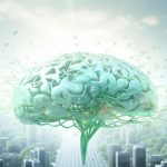 A brain stylized to look like a tree