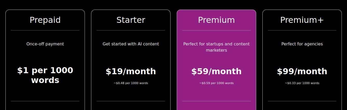 ContentBot AI pricing