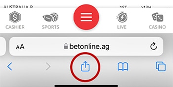 BetOnline Create PWA Menu