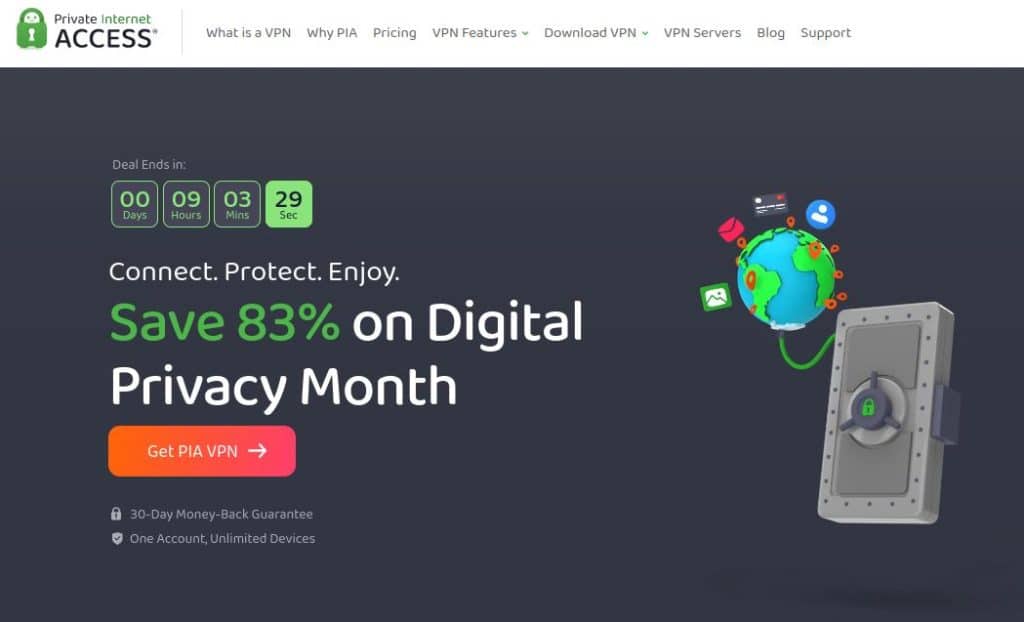 Visit the Private Internet Access website