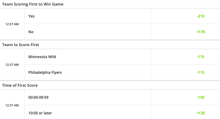 hockey prop bet