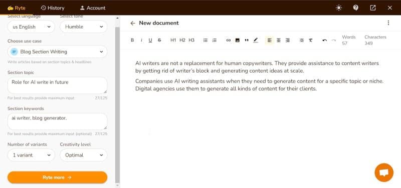 Rytr — Multilingual Rewording Software