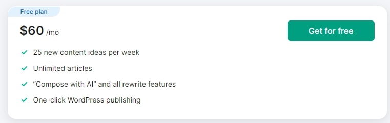 ContentShake’s pricing