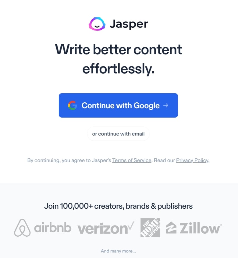Visit JasperAI’s website