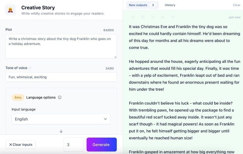 Generated Stories with JasperAI