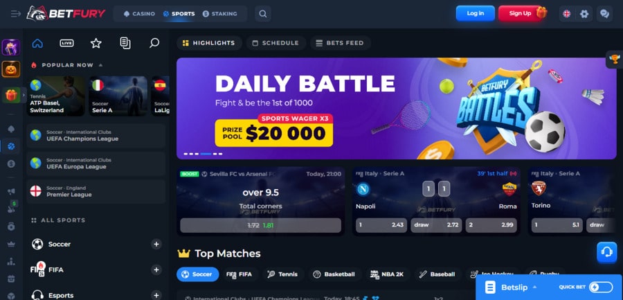 Besides Binance, BetFury patrons have a choice between over 50 renowned cryptocurrencies for deposits and withdrawals.