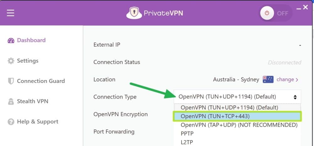 Easily choose between different protocols