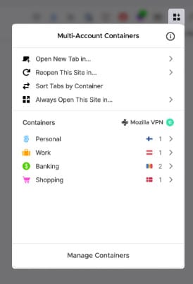 Mozilla Combines Multi-Account Containers With Its VPN Service