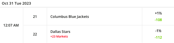 nhl puck line betting