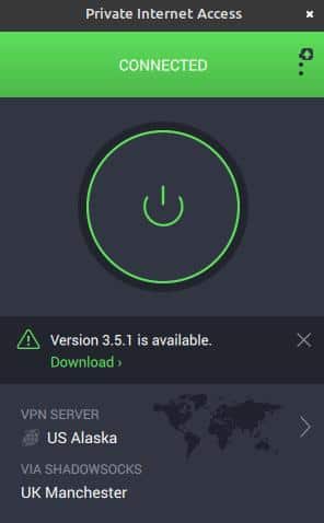 Connecting to the Private Internet Access VPN server