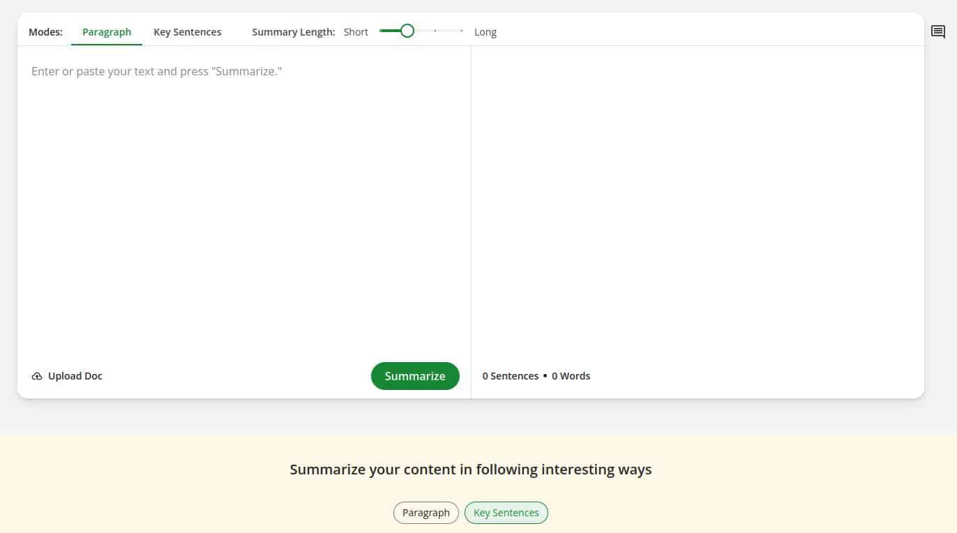 Quillbot AI summarizer