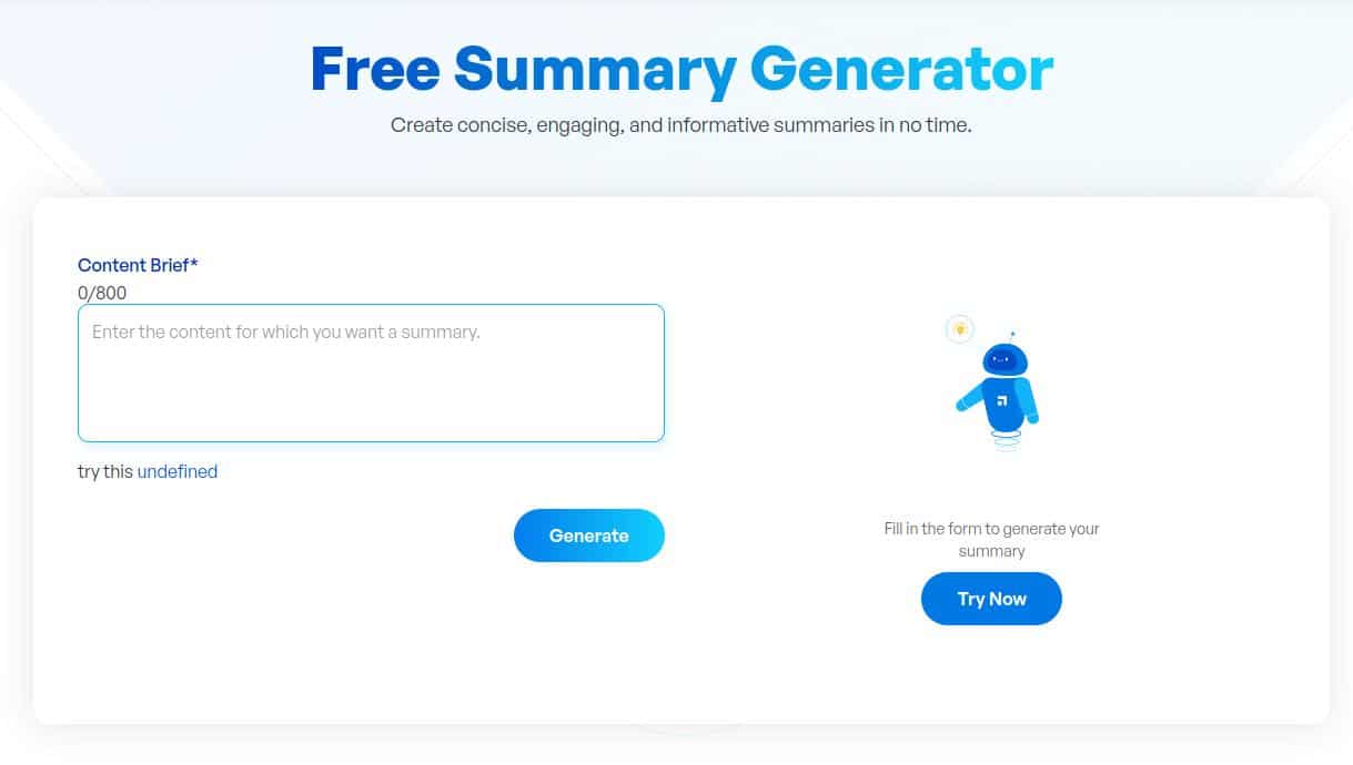 Scalenut summary generator