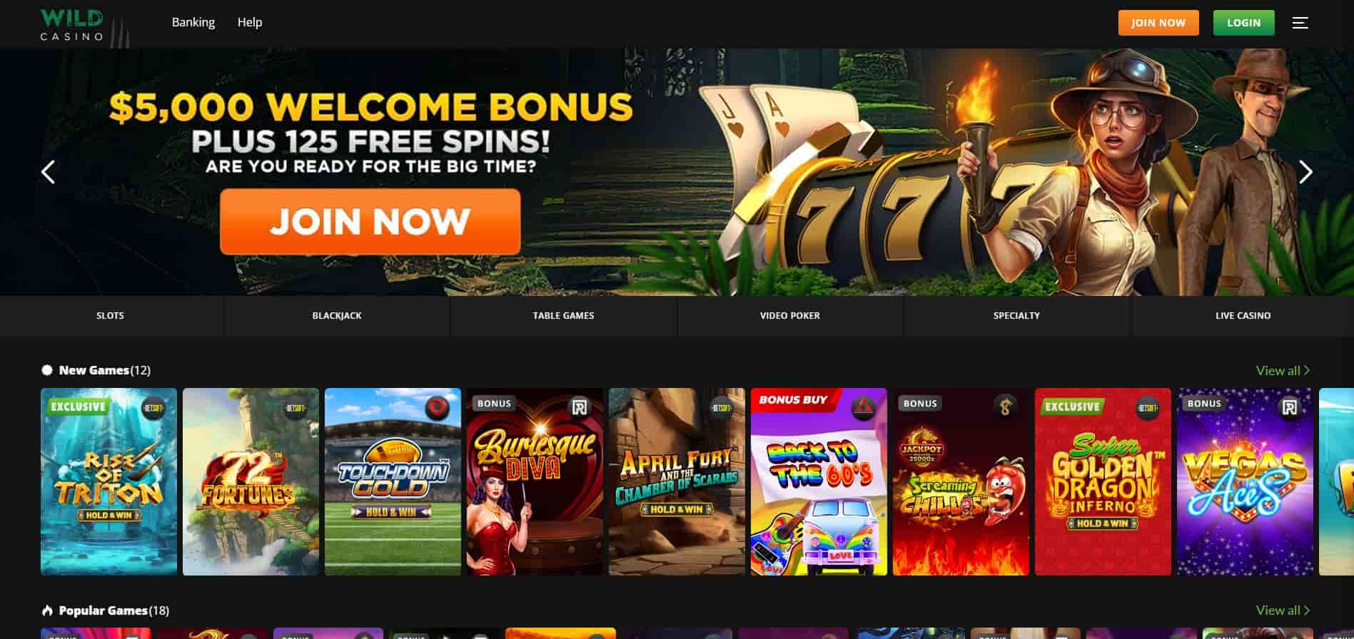 wild casino homepage Arizona online gambling