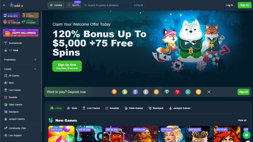 Wild.io Casino Review & Bonus Codes for December 2023