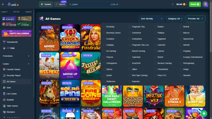 Wild.io Casino Review & Bonus Codes for December 2023