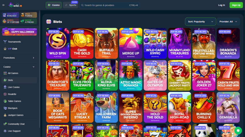 Wild.io Casino Review & Bonus Codes for December 2023