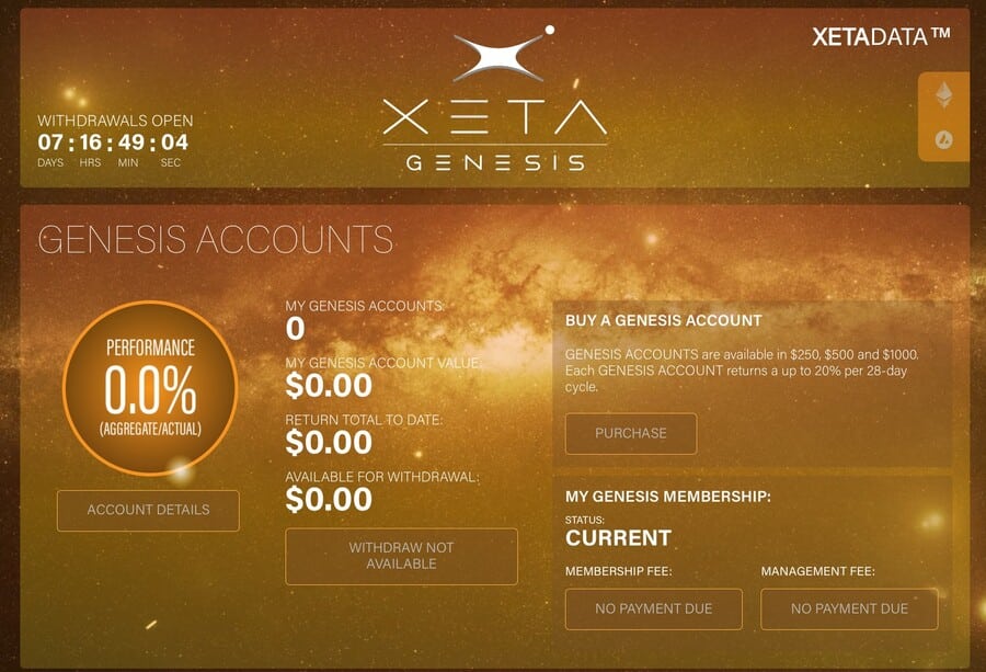 xeta genesis accounts