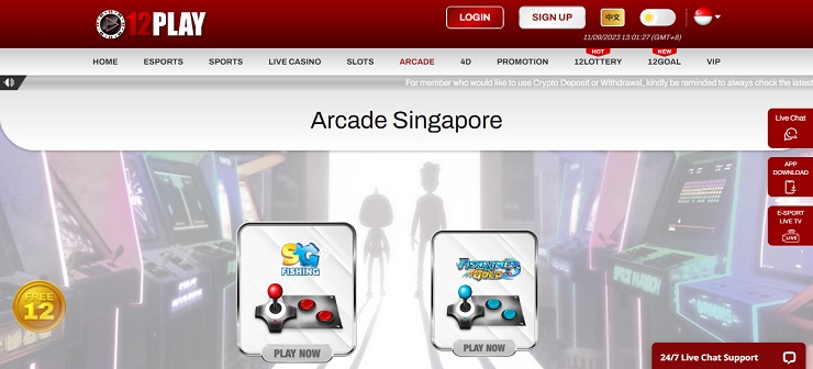 12Play Casino Singapore