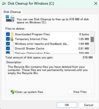 Disk Cleanup for Windows.