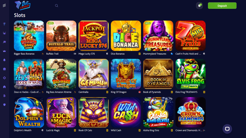 7Bit casino available slot games