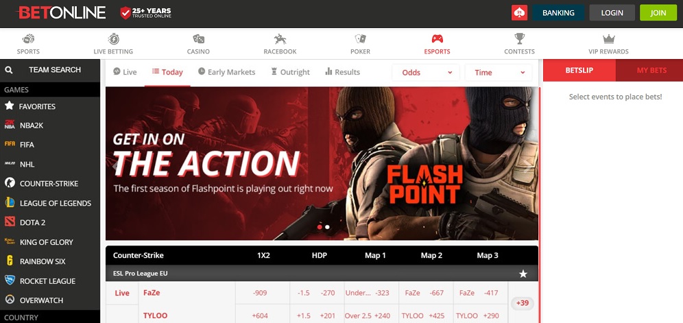 BetOnline How to Bet On Esports