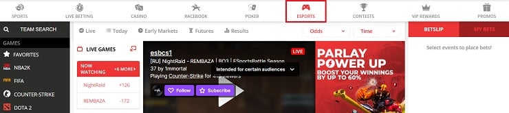 Browse the Esports