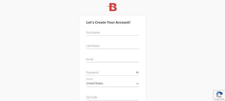 BetOnline Step 1 Register