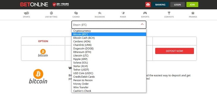 BetOnline Step 3 Deposit Funds