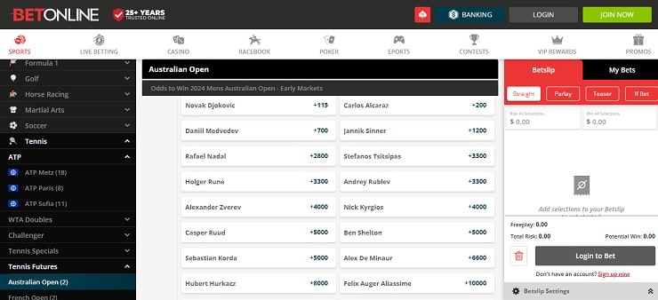BetOnline Step 4 Place Bets