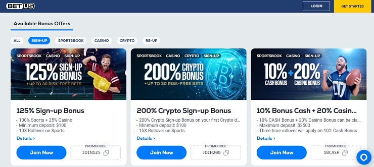 BetUS Promotions