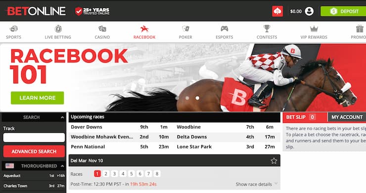 Choose a race from the racebook