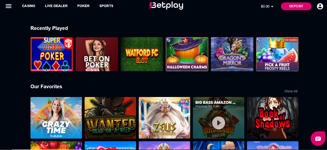 An image showing some casino game on Betplay