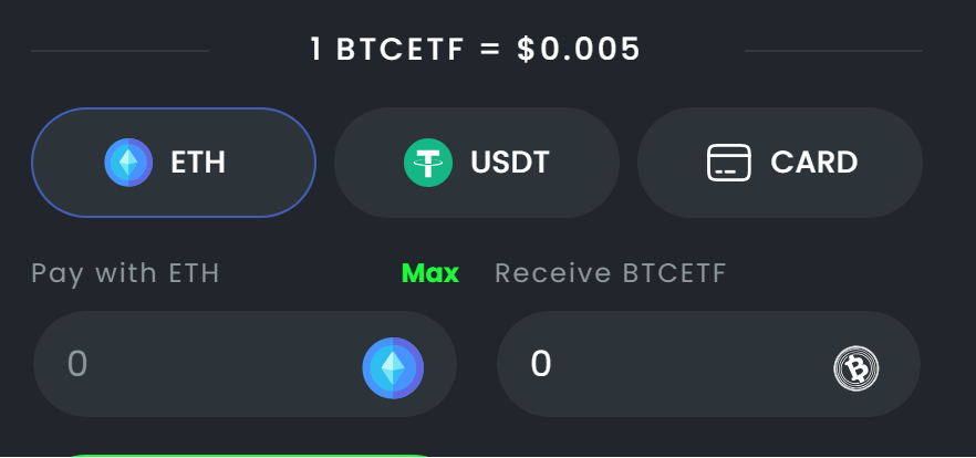 Buy Bitcoin ETF Token During Presale