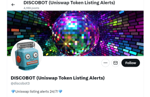 Discobot Uniswap Alerts on Twitter