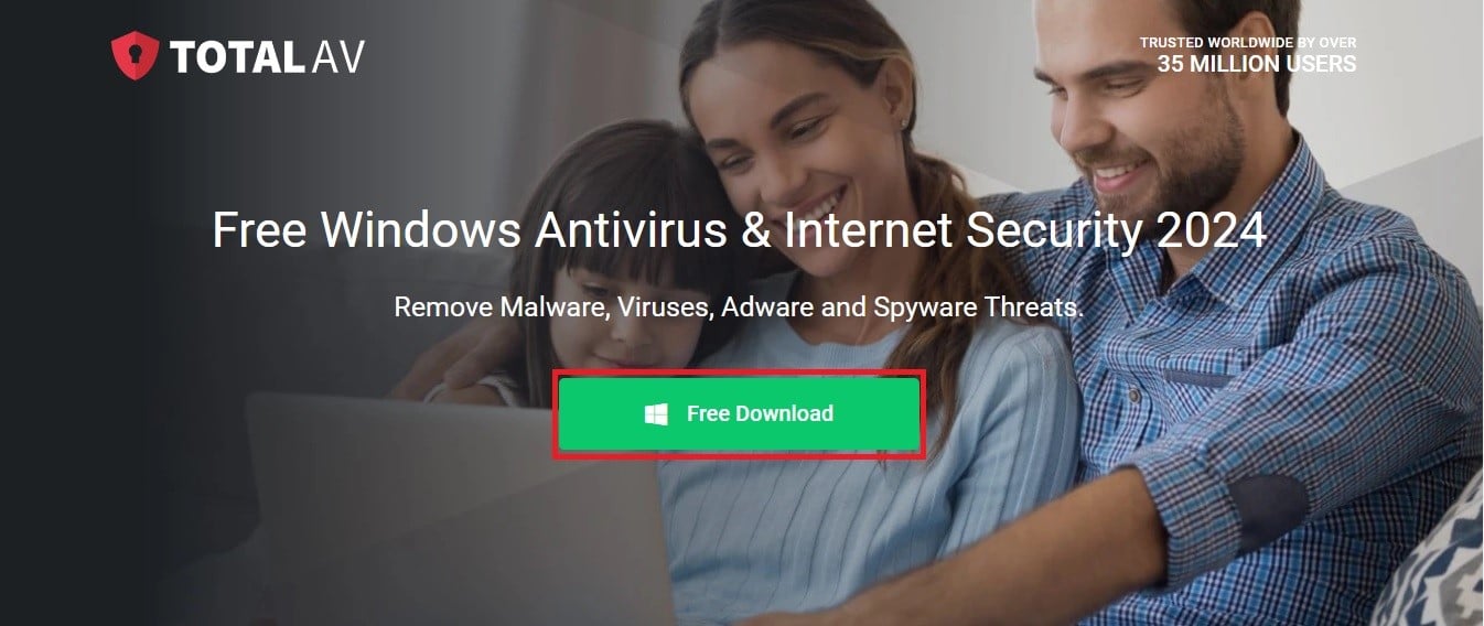 TotalAV home page