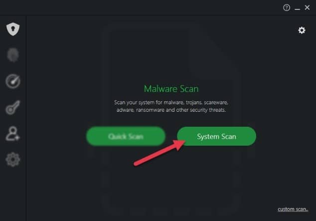 TotalAV full system scan