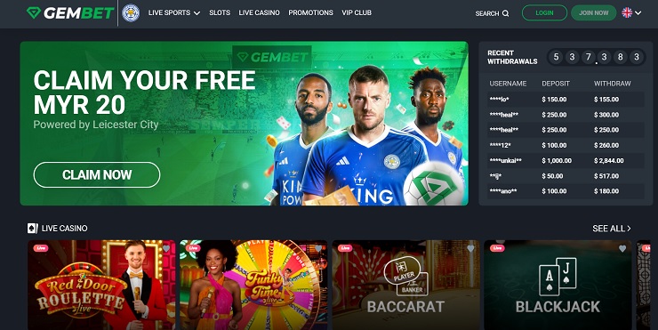 GemBet Malaysia Online Gambling Site