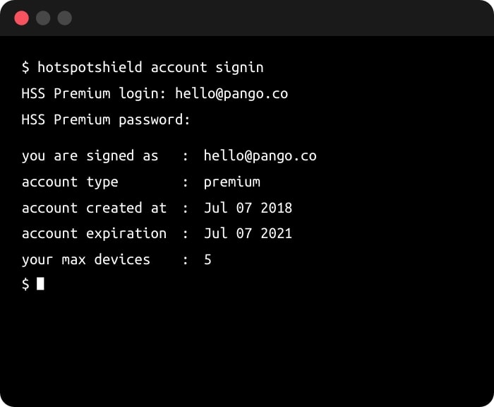 Hotspot Shield VPN on Linux