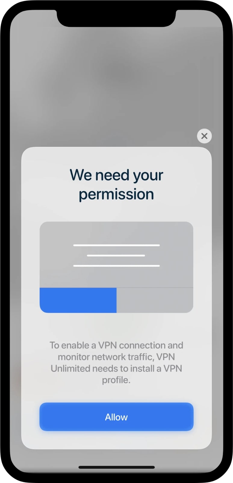 Launching VPN unlimited on your phone